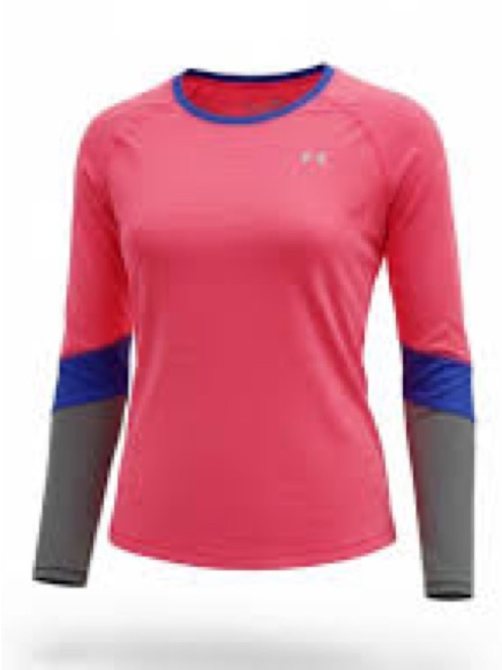 Under Armour HeatGear Fitted Long Sleeve Running Top Pink Blue Gray Women’s M